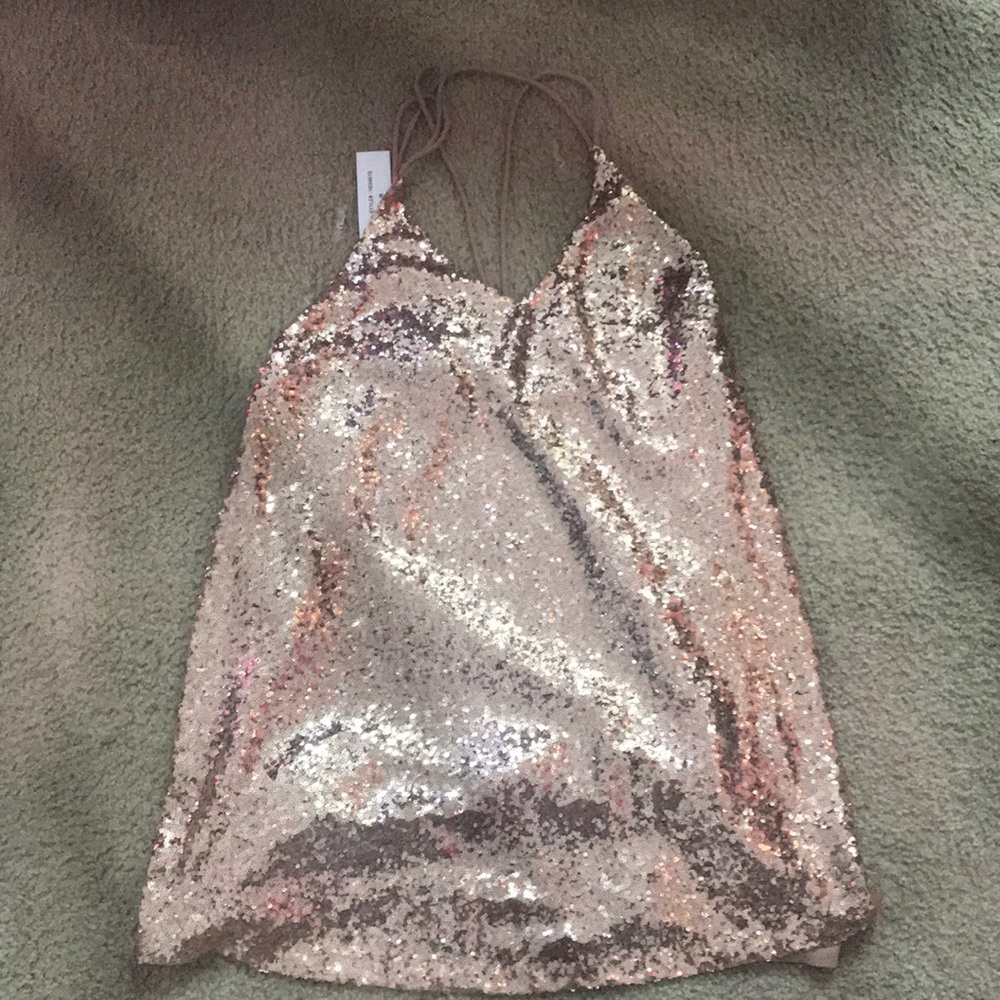 Gold sequin dress